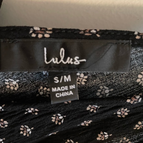 Lulu’s - NWOT- Black Floral Print Maxi Dress, size s/m - Picture 5 of 5